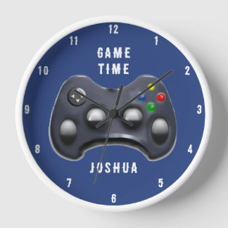 Horloge Personalized video gamer gift large clock