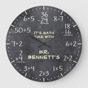 Horloge Personnalisable avec Équations Mathématiqu