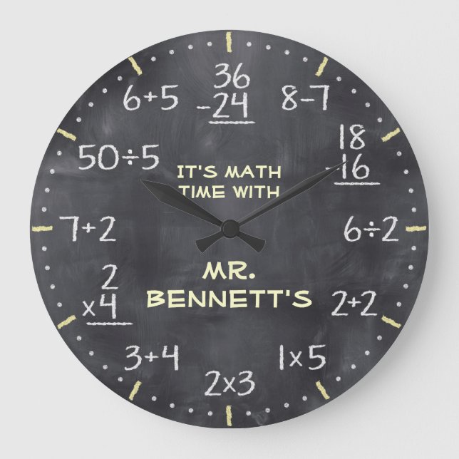 Horloge Personnalisable avec Équations Mathématiqu (Recto)