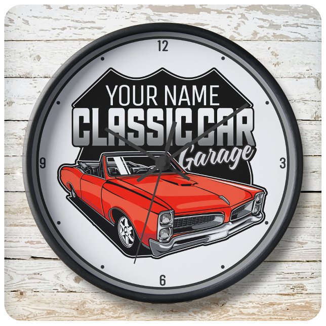 Horloge Personnalisé 1966 Chèvre Classic Muscle Garage de  (Créateur téléchargé)