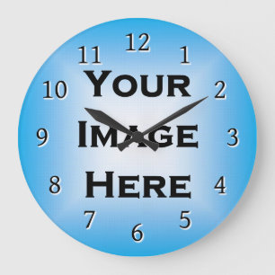 Horloge Personnalisée Avec Des Numéros Noirs Mince