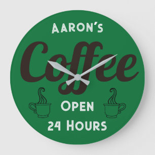 Horloge personnalisée de café rétro