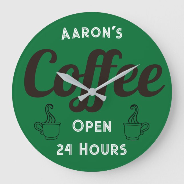 Horloge personnalisée de café rétro  (Recto)