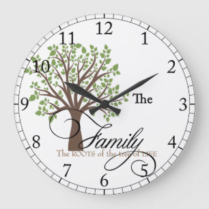 Horloge personnalisée de l'arbre généalogique