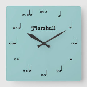 Horloge personnalisée des notes de musique d'origi