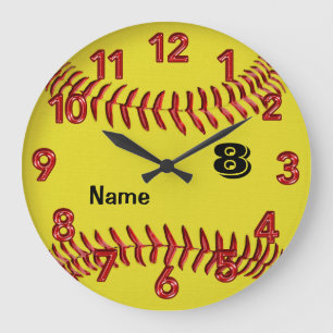 Horloge personnalisée du base-ball avec le NOMBRE