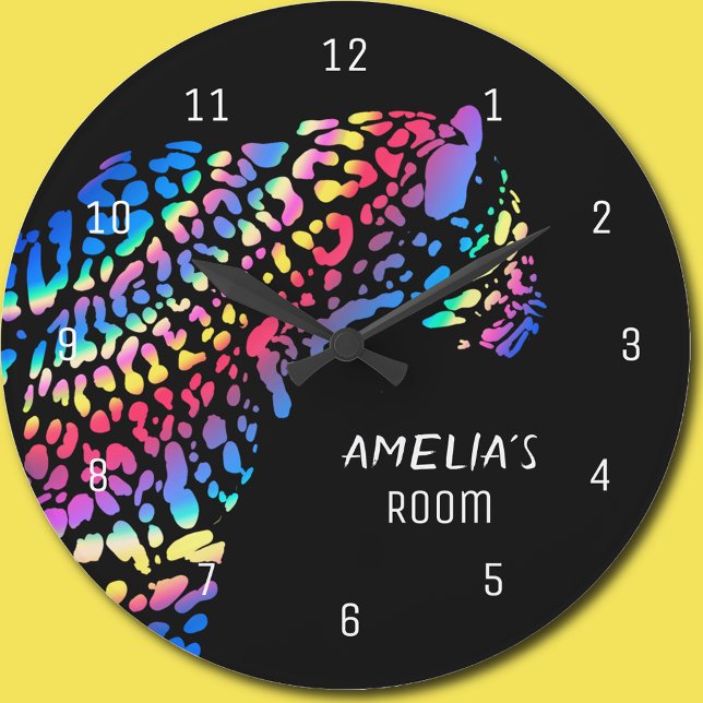 Horloge personnalisée Rainbow Jaguar (Créateur téléchargé)