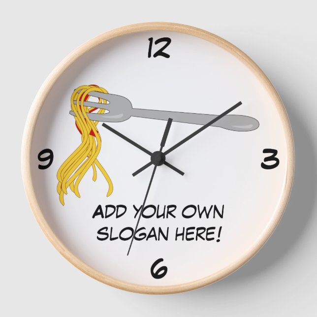 Horloge Personnaliser de ce graphique Spaghetti Pasta (Recto)