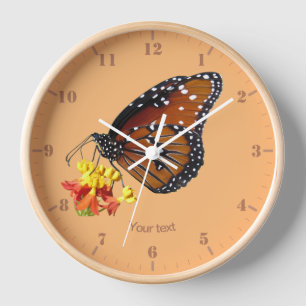 Horloge Personnaliser le papillon Queen sur le milkwei tro