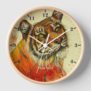 Horloge Personnaliser Tiger Portrait 2