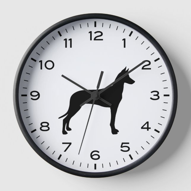 Horloge Pharoah Hound Chien race Silhouette (Recto)
