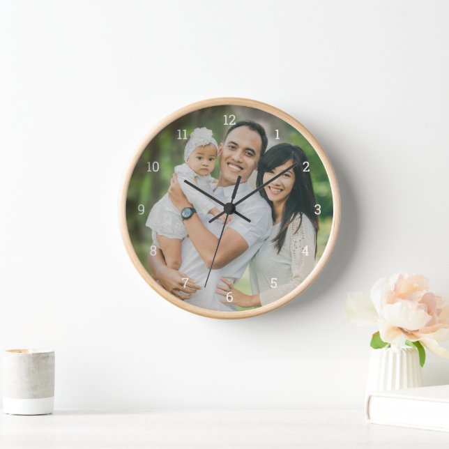 Horloge Photo de Custom Family (Maison)