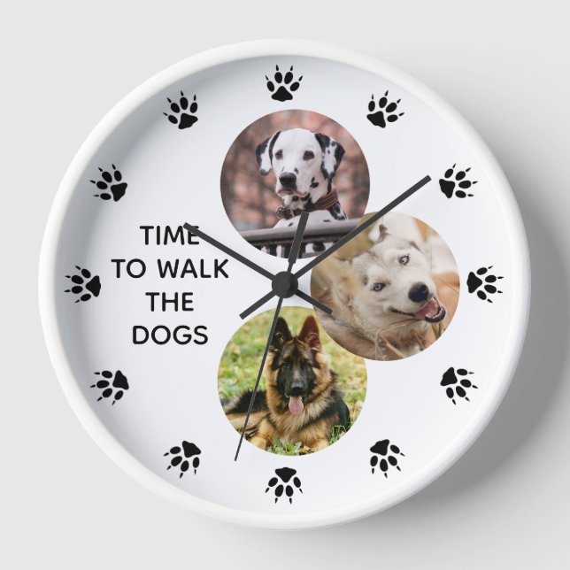 Horloge Photo de Dog Lovers Custom (Recto)