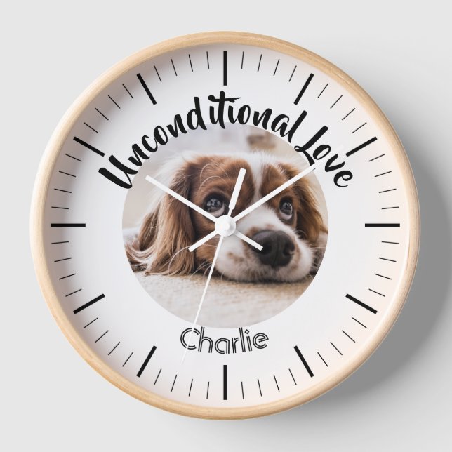 Horloge Photo personnalisée pour animal de compagnie perso (Recto)
