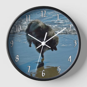 Horloge Photographie de Keeshond Ballet - Art de chien ori