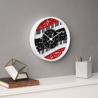 Horloge Piano courbe contemporaine