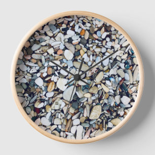 Horloge Pierres de plage galets