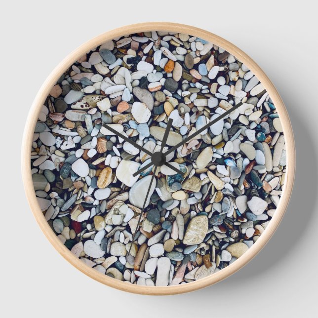 Horloge Pierres de plage galets (Recto)