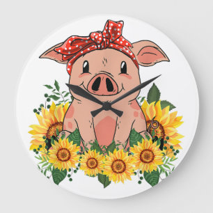 Horloge Pig Wall Art Décor Pig Décor