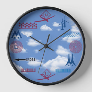 Horloge Pilote de drone de cartes de symboles aéronautique