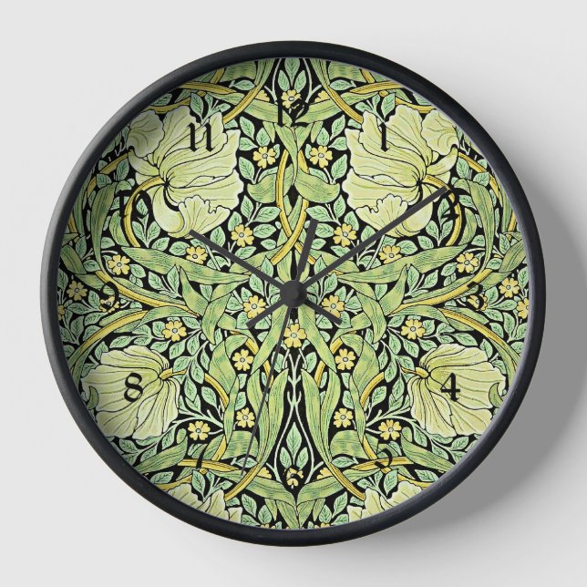 Horloge Pimpernel (vert) de William Morris, (Recto)