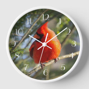 Horloge Pins cardinaux rouges