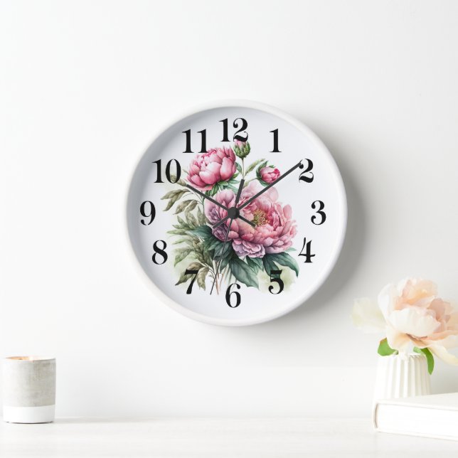 Horloge Pivoine (Maison)