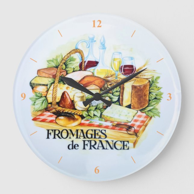 Horloge Pizza. Fromages De France (Recto)