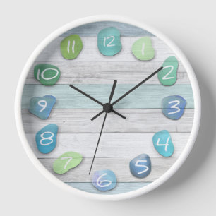 Horloge Plage de verre de mer Bois d'eau