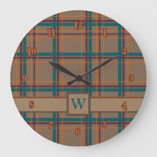 Horloge Plaid Chic Automne