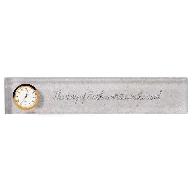 Horloge plaque signalétique du bureau de sable (Devant)