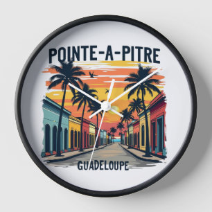 Horloge Pointe-à-Pitre Sunset Wall Clock
