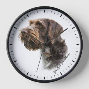 Horloge Pointeur À poils durs allemand