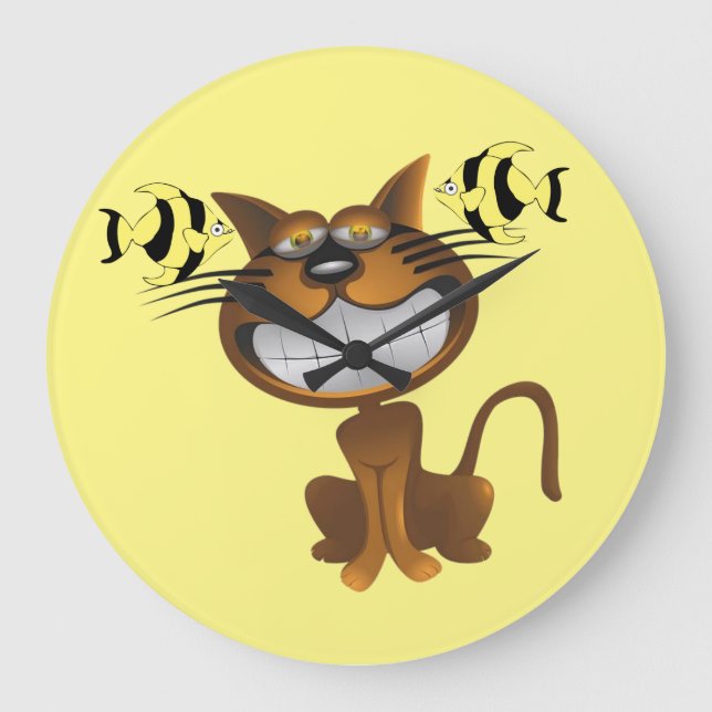 Horloge Poisson Chat (Recto)
