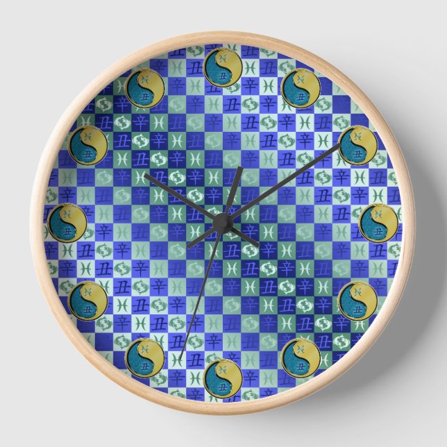 Horloge Poissons & Bœuf de Métal (Recto)