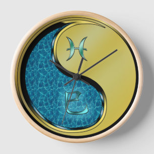 Horloge Poissons & Serpent de Métal
