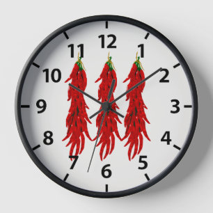 Horloge Poivrons de chili séchés