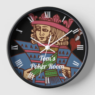 Horloge Poker - Personnalisable - King