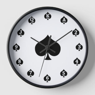 Horloge Poker spades