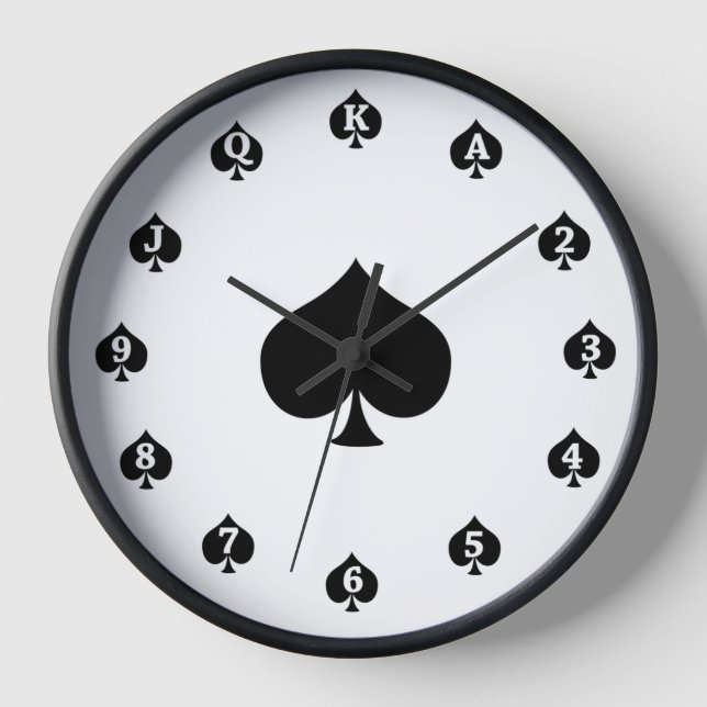 Horloge Poker spades (Recto)