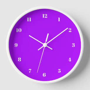 Horloge Police de l'horloge mauve