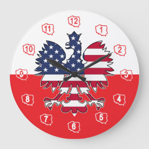 Horloge polonaise d'aigle américain