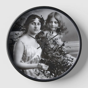Horloge Portrait intemporel de la mère et de la fille