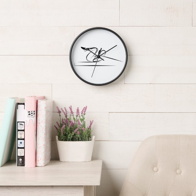 Horloge Poster de coordination Pilates - Réformateur (Salle de lecture)