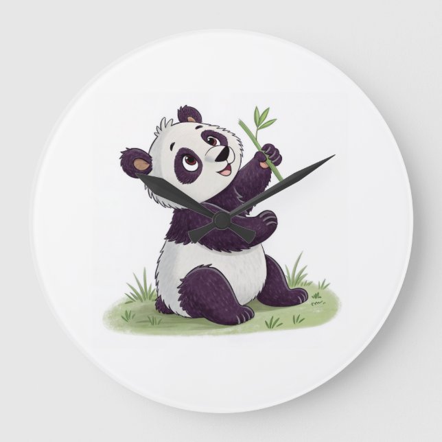 Horloge pour amateur de pandas | Décoration murale (Recto)