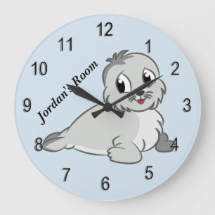Horloge pour enfants Joli phoque bébé