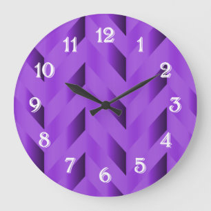 Horloge pourpre de Chevron de gradient
