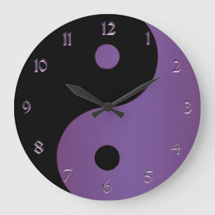 Horloge pourpre et noire de Yin Yang