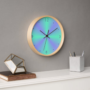 Horloge Pretty Mauve/Lime Green Wall Clock