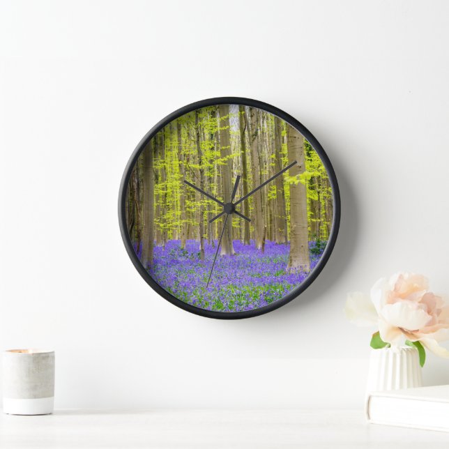Horloge Printemps dans la forêt bleue (Maison)